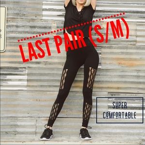 Leggings with Fishnet Panels